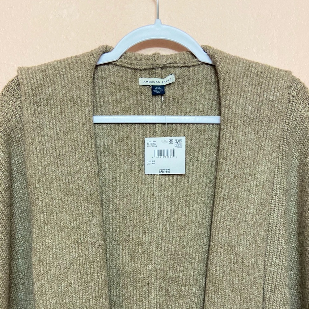 American Eagle Whoa So Soft Hooded Sweater Poncho - Picture 5 of 7